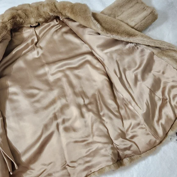 Tissavel France Vintage Faux Mink Fur Jacket Made In England Sz XL Excellent Con - Picture 8 of 16